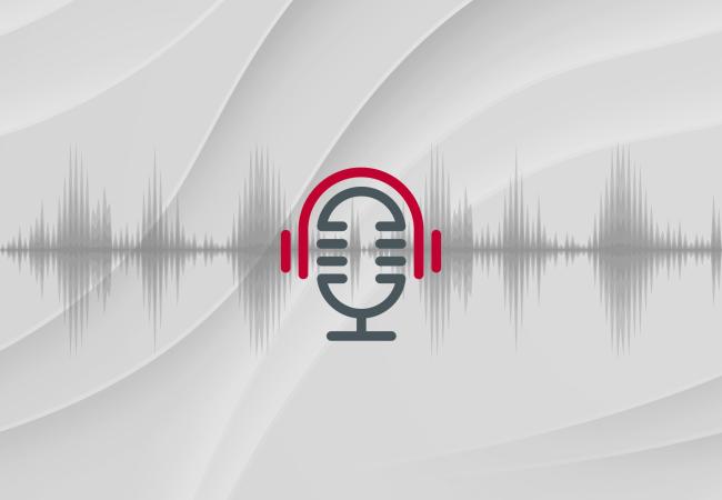 Microphone icon with wave effect