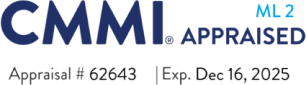 CMMI Appraised ML2,  with Appraisal #62643 and expiration date of Dec 16, 2025